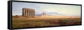 Aqueduct of Nero, Rome-Edward Lear-Framed Stretched Canvas