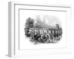 Aqueduct of Nimes at the Pont Du Gard, France, 1886-null-Framed Giclee Print