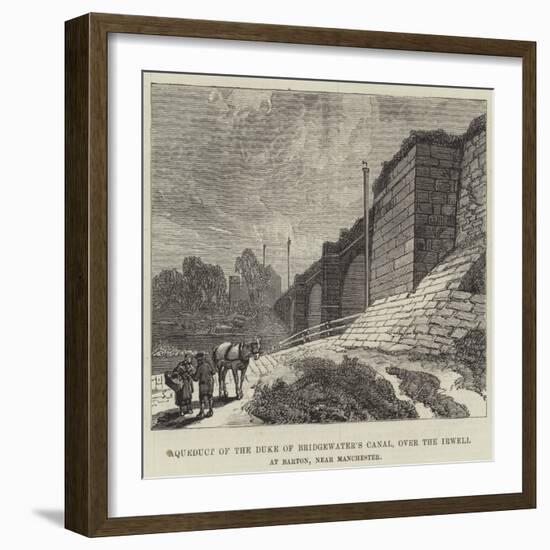 Aqueduct of the Duke of Bridgewater's Canal, over the Irwell at Barton, Near Manchester-null-Framed Giclee Print