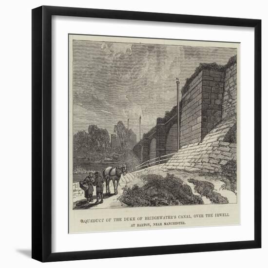 Aqueduct of the Duke of Bridgewater's Canal, over the Irwell at Barton, Near Manchester-null-Framed Giclee Print