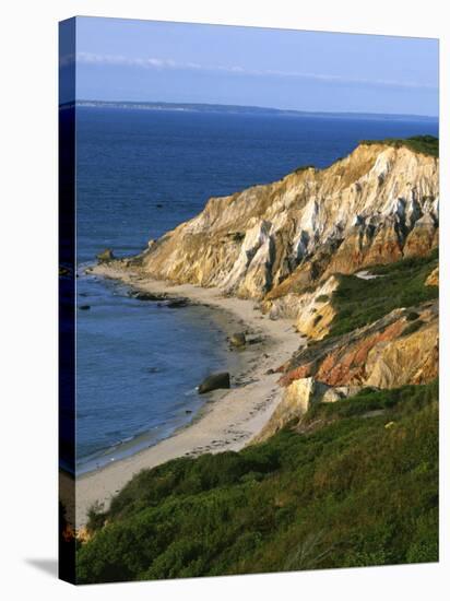 Aquinnah (Gay Head) Cliffs, Martha's Vineyard, Massachusetts, USA-Charles Gurche-Stretched Canvas