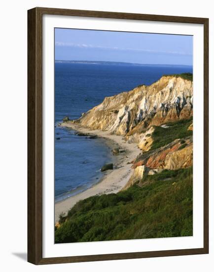 Aquinnah (Gay Head) Cliffs, Martha's Vineyard, Massachusetts, USA-Charles Gurche-Framed Premium Photographic Print