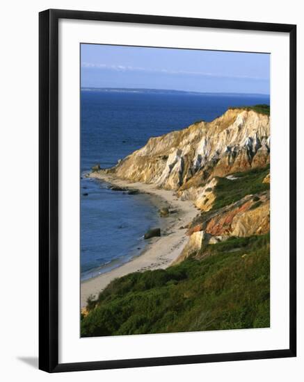 Aquinnah (Gay Head) Cliffs, Martha's Vineyard, Massachusetts, USA-Charles Gurche-Framed Premium Photographic Print