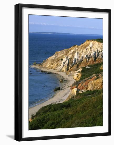 Aquinnah (Gay Head) Cliffs, Martha's Vineyard, Massachusetts, USA-Charles Gurche-Framed Premium Photographic Print