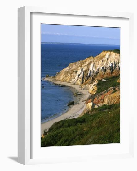 Aquinnah (Gay Head) Cliffs, Martha's Vineyard, Massachusetts, USA-Charles Gurche-Framed Photographic Print