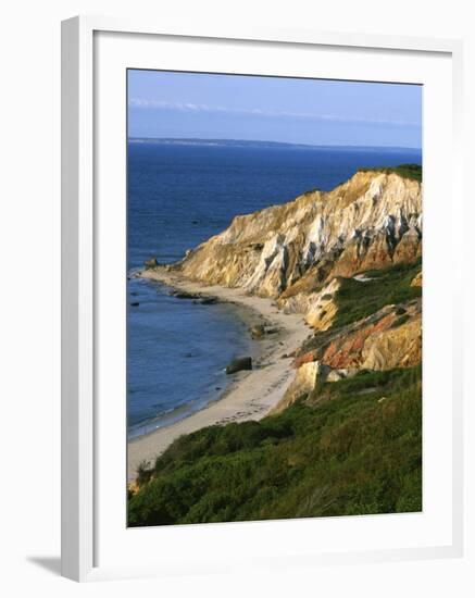 Aquinnah (Gay Head) Cliffs, Martha's Vineyard, Massachusetts, USA-Charles Gurche-Framed Photographic Print