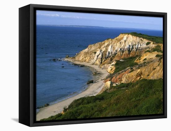 Aquinnah (Gay Head) Cliffs, Martha's Vineyard, Massachusetts, USA-Charles Gurche-Framed Stretched Canvas