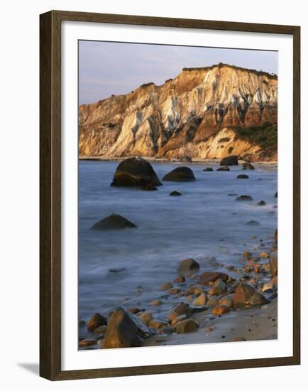 Aquinnah (Gay Head) Cliffs, Martha's Vineyard, Massachusetts, USA-Charles Gurche-Framed Premium Photographic Print