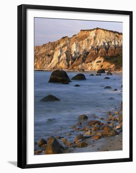 Aquinnah (Gay Head) Cliffs, Martha's Vineyard, Massachusetts, USA-Charles Gurche-Framed Premium Photographic Print