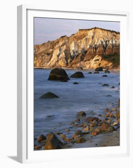 Aquinnah (Gay Head) Cliffs, Martha's Vineyard, Massachusetts, USA-Charles Gurche-Framed Premium Photographic Print