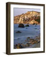 Aquinnah (Gay Head) Cliffs, Martha's Vineyard, Massachusetts, USA-Charles Gurche-Framed Photographic Print