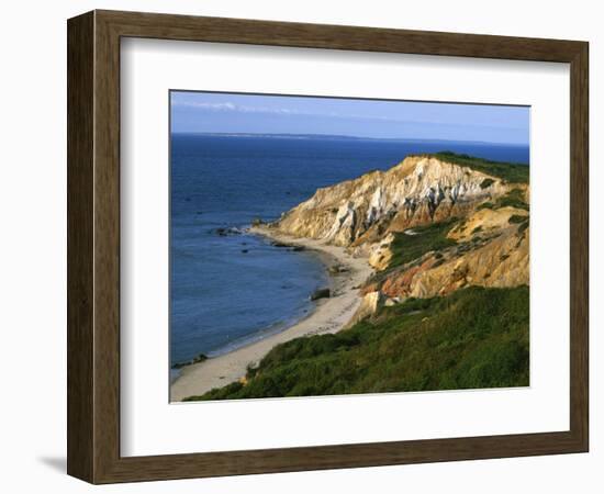 Aquinnah (Gay Head) Cliffs, Martha's Vineyard, Massachusetts, USA-Charles Gurche-Framed Photographic Print