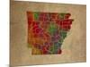 AR Colorful Counties-Red Atlas Designs-Mounted Giclee Print