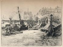 'Notre-Dame and the Quai de Bethune', 1915-AR Kempken-Mounted Giclee Print