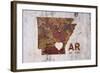 AR Rusty Cementwall Heart-Red Atlas Designs-Framed Giclee Print