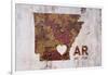 AR Rusty Cementwall Heart-Red Atlas Designs-Framed Giclee Print