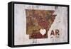 AR Rusty Cementwall Heart-Red Atlas Designs-Framed Stretched Canvas