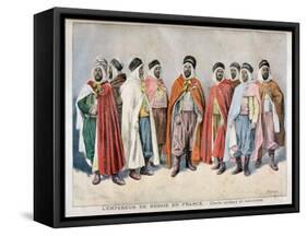 Arab and Tunisian Chiefs, 1896-Frederic Lix-Framed Stretched Canvas