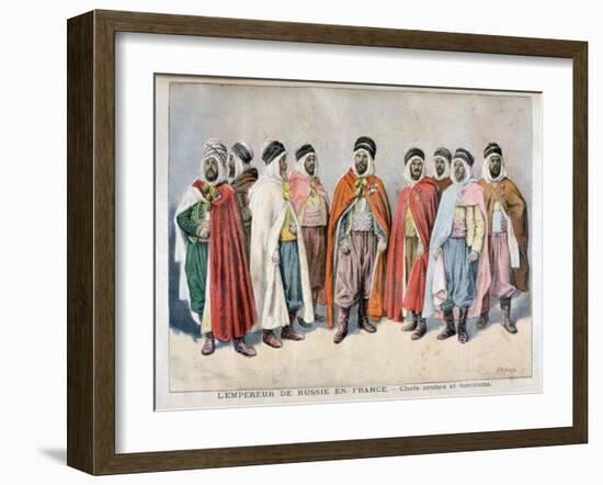 Arab and Tunisian Chiefs, 1896-Frederic Lix-Framed Giclee Print