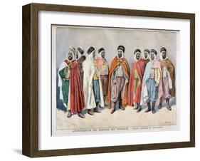 Arab and Tunisian Chiefs, 1896-Frederic Lix-Framed Giclee Print