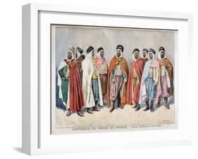 Arab and Tunisian Chiefs, 1896-Frederic Lix-Framed Giclee Print