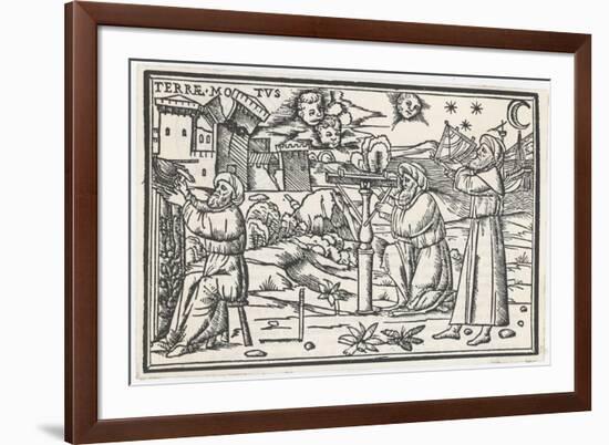 Arab Astronomers Measuring Angles Between Objects in Space or on Land-null-Framed Premium Giclee Print