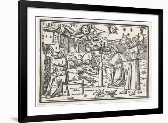 Arab Astronomers Measuring Angles Between Objects in Space or on Land-null-Framed Premium Giclee Print