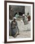 Arab Bakers at their Bread Oven in Cairo, Egypt, 1880s-null-Framed Giclee Print