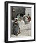 Arab Bakers at their Bread Oven in Cairo, Egypt, 1880s-null-Framed Giclee Print