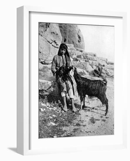 Arab Boy and Goat, Middle East, 1936-Donald Mcleish-Framed Giclee Print