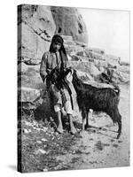 Arab Boy and Goat, Middle East, 1936-Donald Mcleish-Stretched Canvas