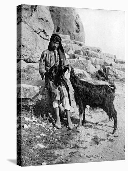 Arab Boy and Goat, Middle East, 1936-Donald Mcleish-Stretched Canvas