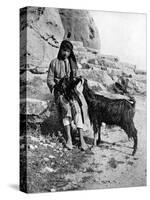 Arab Boy and Goat, Middle East, 1936-Donald Mcleish-Stretched Canvas