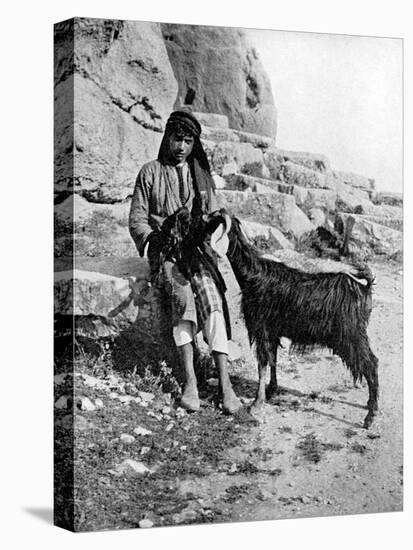 Arab Boy and Goat, Middle East, 1936-Donald Mcleish-Stretched Canvas