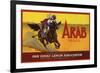 Arab Brand - San Dimas, California - Citrus Crate Label-Lantern Press-Framed Premium Giclee Print