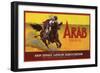 Arab Brand - San Dimas, California - Citrus Crate Label-Lantern Press-Framed Art Print