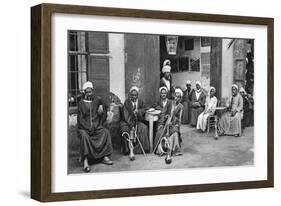 Arab Cafe at Esna, South of Luxor, Egypt, C1922-Donald Mcleish-Framed Giclee Print