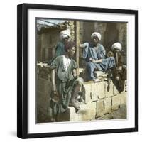 Arab Cafe, Cairo (Egypt), Circa 1870-Leon, Levy et Fils-Framed Photographic Print