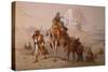 Arab Caravan by a Sphinx, 1868-Joseph-Austin Benwell-Stretched Canvas