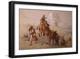 Arab Caravan by a Sphinx, 1868-Joseph-Austin Benwell-Framed Giclee Print