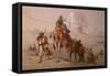 Arab Caravan by a Sphinx, 1868-Joseph-Austin Benwell-Framed Stretched Canvas