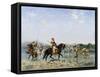 Arab Cavalry Fording a Stream-Georges Washington-Framed Stretched Canvas