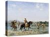 Arab Cavalry Fording a Stream-Georges Washington-Stretched Canvas