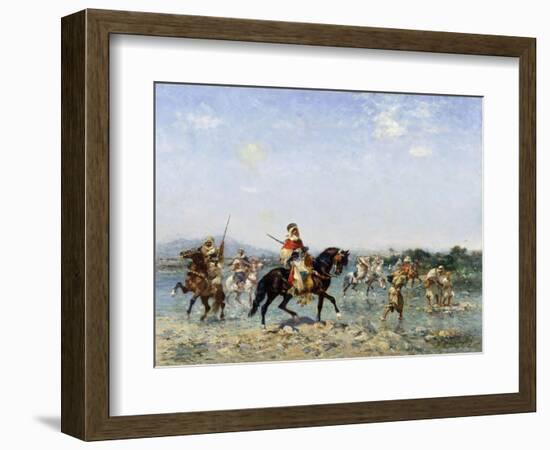 Arab Cavalry Fording a Stream-Georges Washington-Framed Giclee Print