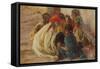 Arab Children Playing-Etienne Alphonse Dinet-Framed Stretched Canvas