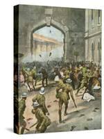 Arab Demo at Jerusalem-Vittorio Pisani-Stretched Canvas