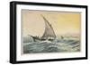 Arab Dhow Used on the East African Coast-Adolf Bock-Framed Art Print