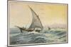 Arab Dhow Used on the East African Coast-Adolf Bock-Mounted Art Print