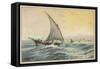 Arab Dhow Used on the East African Coast-Adolf Bock-Framed Stretched Canvas