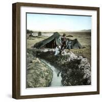 Arab Encampment, Biskra (Algeria)-Leon, Levy et Fils-Framed Photographic Print